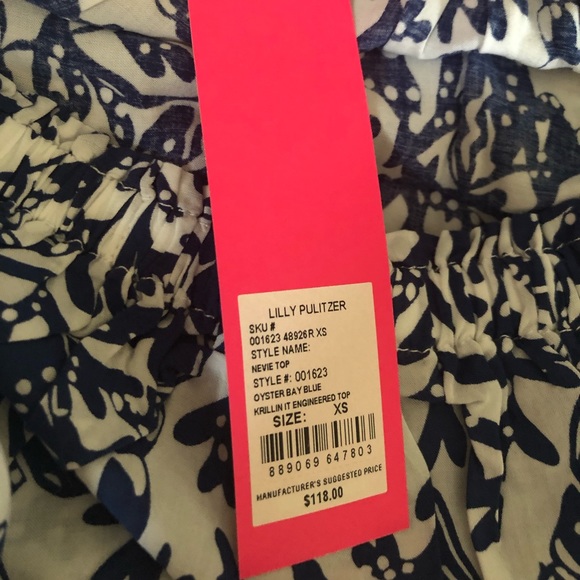 🎉HOST PICK🎉Lilly Pulitzer off the shoulder top - Picture 5 of 7